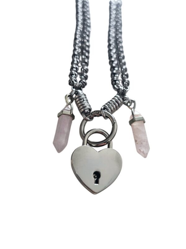 Rose Quartz Heart/With Bracelet